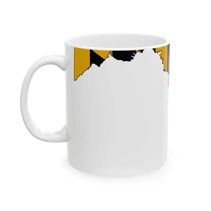 Flag-map of Maryland (United States) White Coffee Mug - Go Mug Yourself