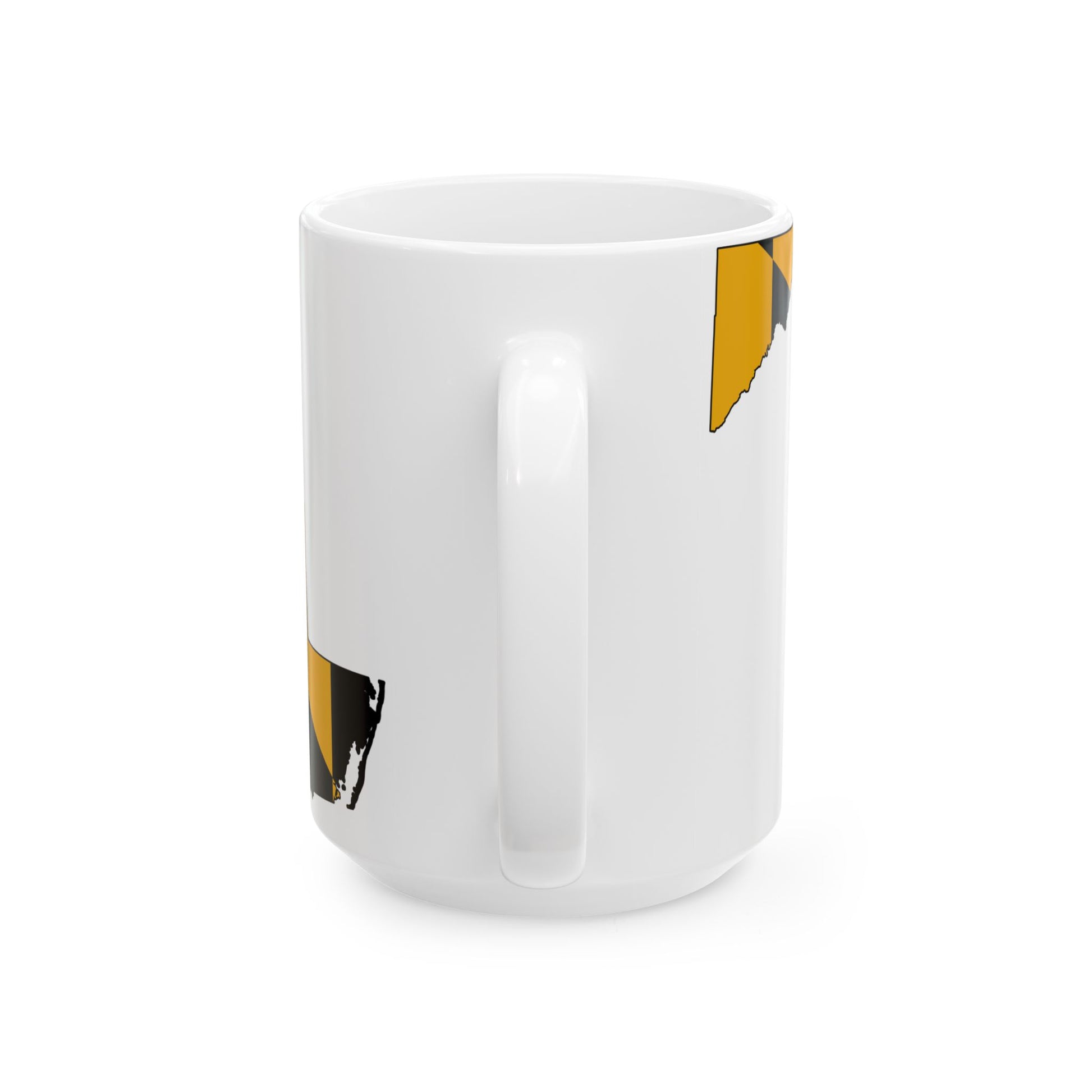 Flag-map of Maryland (United States) White Coffee Mug-Go Mug Yourself