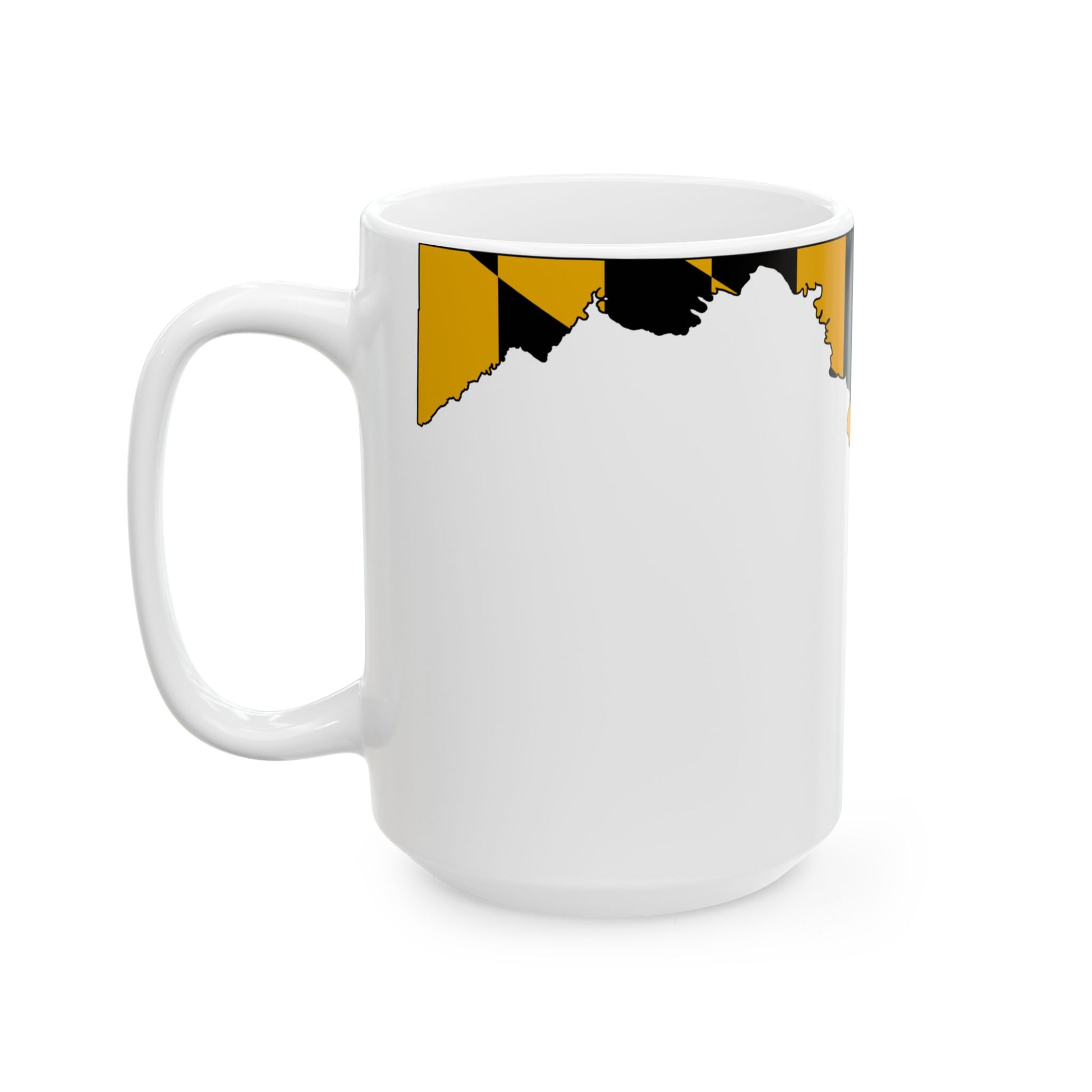 Flag-map of Maryland (United States) White Coffee Mug-Go Mug Yourself