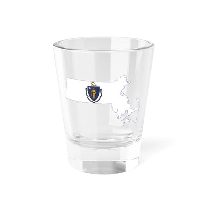 Flag-map of Massachusetts (United States) Shot Glass 1.5oz 1.5oz - Go Mug Yourself