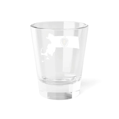 Flag-map of Massachusetts (United States) Shot Glass 1.5oz - Go Mug Yourself