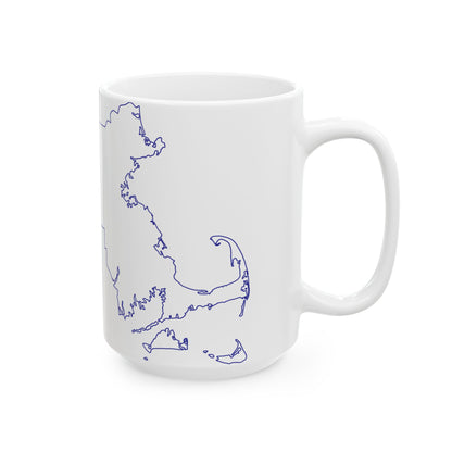 Flag-map of Massachusetts (United States) White Coffee Mug-Go Mug Yourself