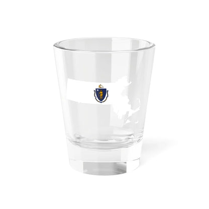 Flag-map of Massachusetts without outline (United States) Shot Glass 1.5oz 1.5oz - Go Mug Yourself