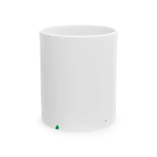 Flag map of Mauritius all (Mauritius) White Coffee Mug 11oz - Go Mug Yourself