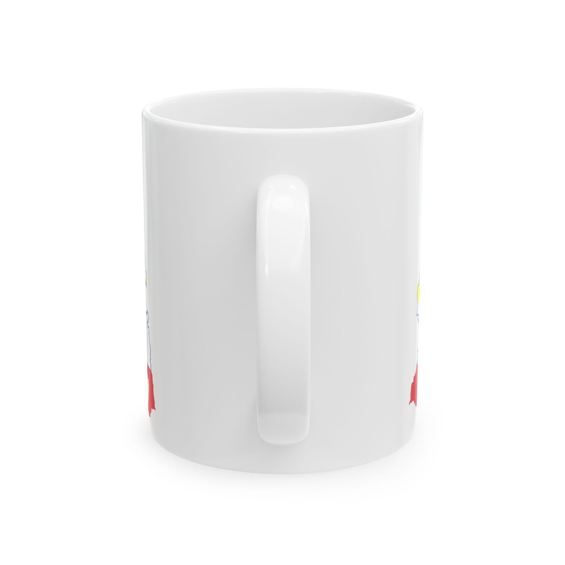 Flag map of MecklenburgVorpommern (Germany) White Coffee Mug-Go Mug Yourself