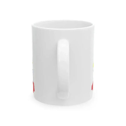 Flag map of MecklenburgVorpommern (Germany) White Coffee Mug - Go Mug Yourself