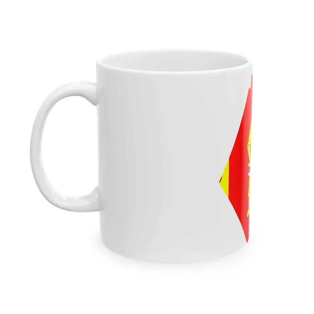 Flag-map of Melallostroy (Russia) White Coffee Mug - Go Mug Yourself