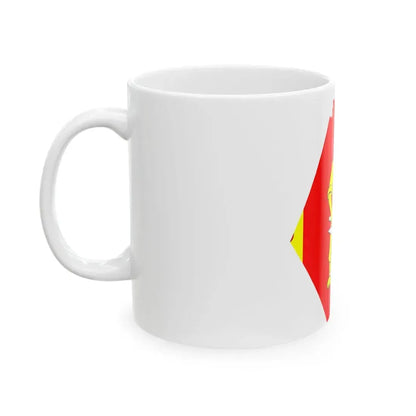 Flag-map of Melallostroy (Russia) White Coffee Mug - Go Mug Yourself