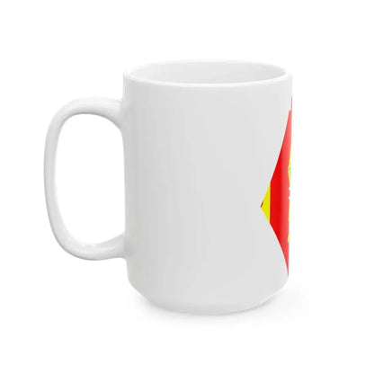 Flag-map of Melallostroy (Russia) White Coffee Mug - Go Mug Yourself