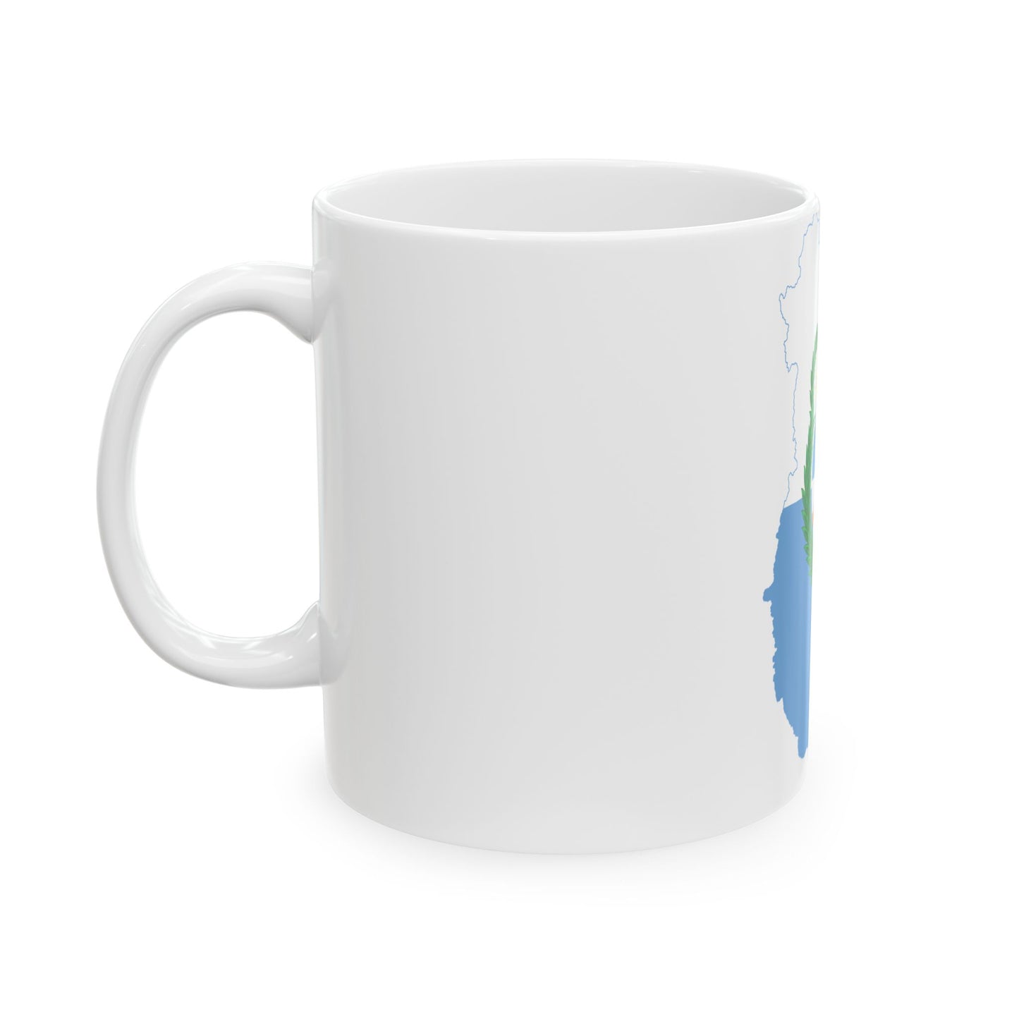 Flag-map of Mendoza Province (Argentina) White Coffee Mug-Go Mug Yourself