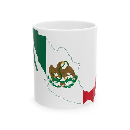 Flag-map of Mexico 1848-1853 (Mexico) White Coffee Mug 11oz - Go Mug Yourself