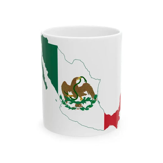 Flag-map of Mexico 1848-1853 (Mexico) White Coffee Mug 11oz - Go Mug Yourself
