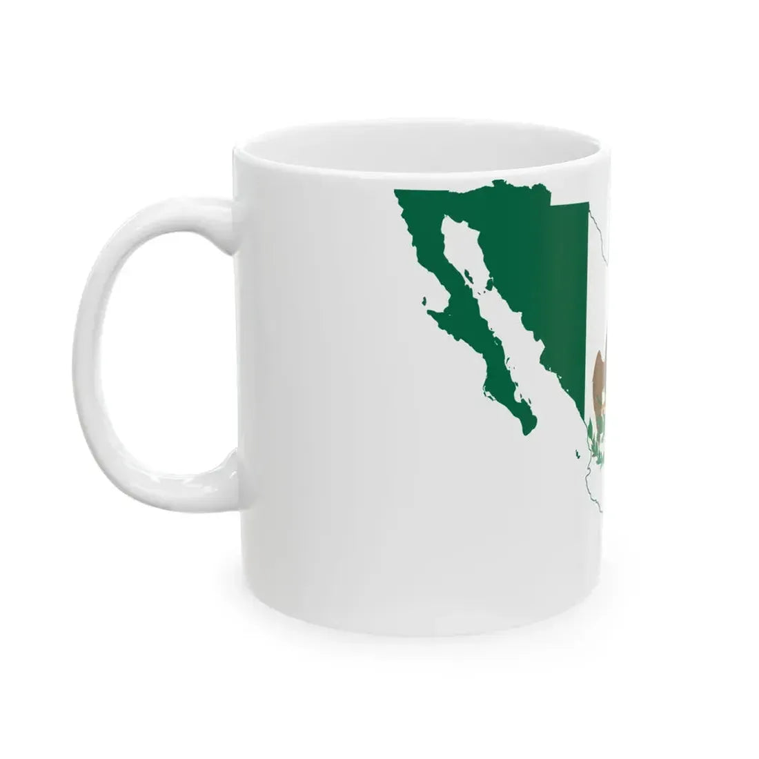 Flag-map of Mexico 1848-1853 (Mexico) White Coffee Mug - Go Mug Yourself