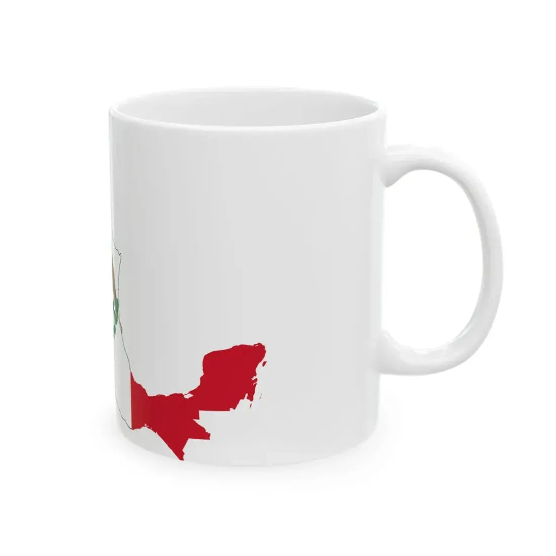 Flag-map of Mexico 1848-1853 (Mexico) White Coffee Mug - Go Mug Yourself