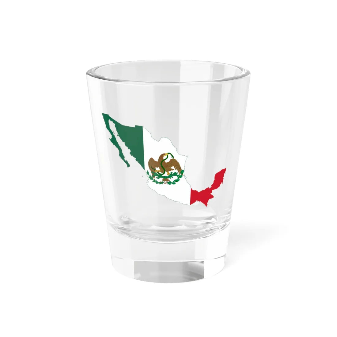 Flag-map of Mexico 1853-1864 1867-1893 (Mexico) Shot Glass 1.5oz 1.5oz - Go Mug Yourself