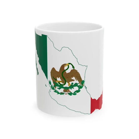 Flag-map of Mexico 1853-1864 1867-1893 (Mexico) White Coffee Mug 11oz - Go Mug Yourself