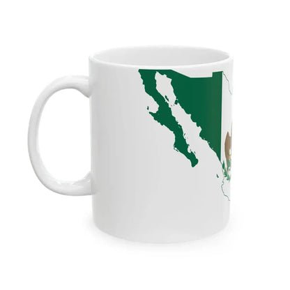 Flag-map of Mexico 1853-1864 1867-1893 (Mexico) White Coffee Mug - Go Mug Yourself