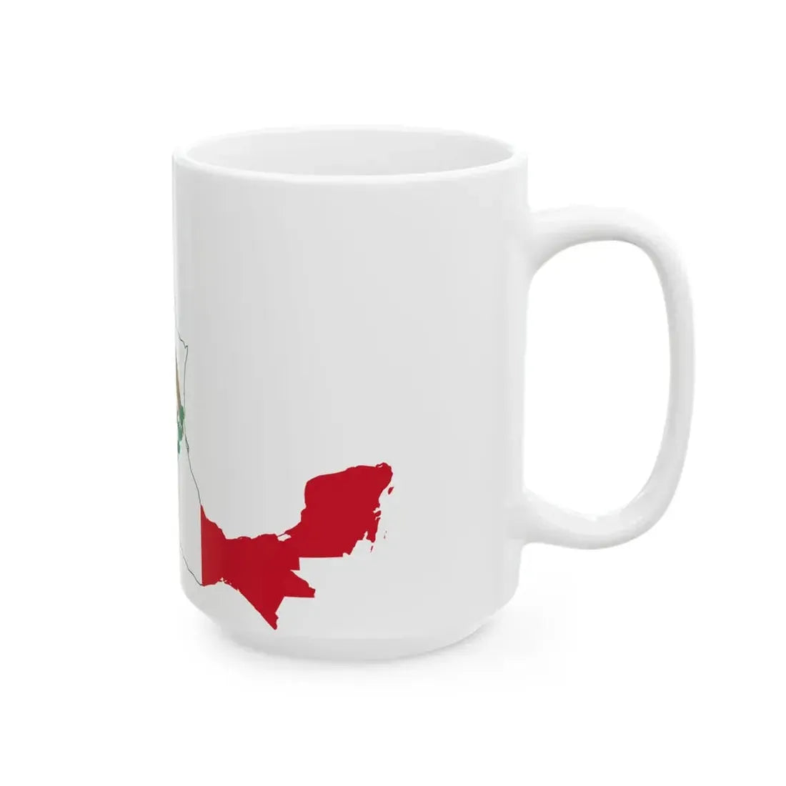 Flag-map of Mexico 1853-1864 1867-1893 (Mexico) White Coffee Mug - Go Mug Yourself