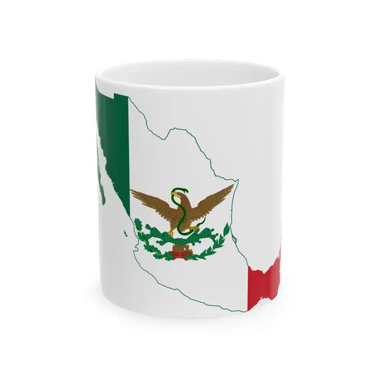 Flag-map of Mexico 1893-1916 (Mexico) White Coffee Mug 11oz - Go Mug Yourself