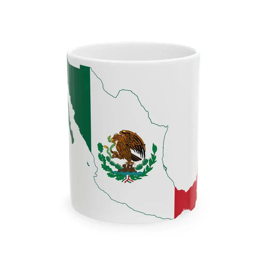 Flag-map of Mexico 1916-1934 (Mexico) White Coffee Mug 11oz - Go Mug Yourself