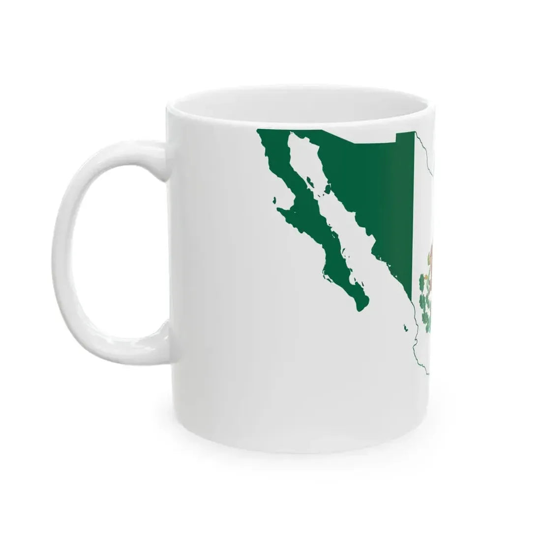 Flag-map of Mexico 1916-1934 (Mexico) White Coffee Mug - Go Mug Yourself