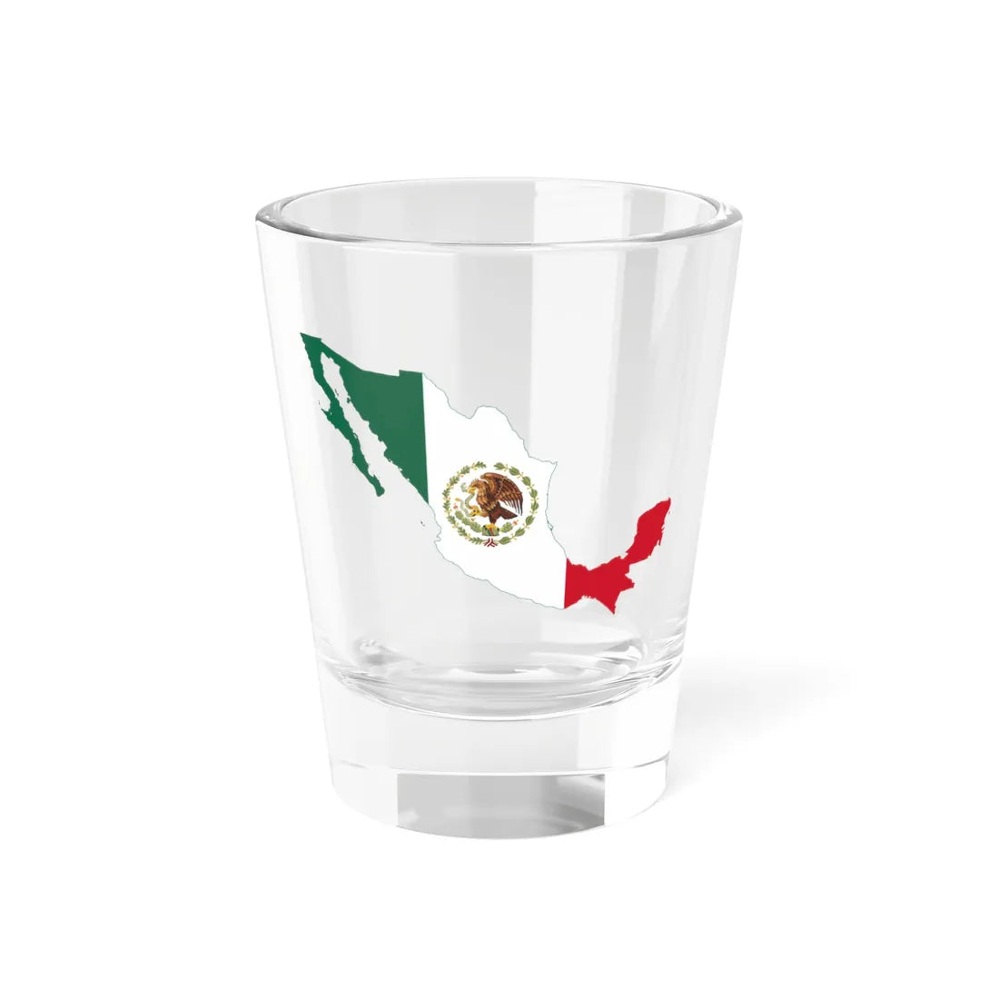 Flag-map of Mexico 1934-1968 (Mexico) Shot Glass 1.5oz 1.5oz - Go Mug Yourself