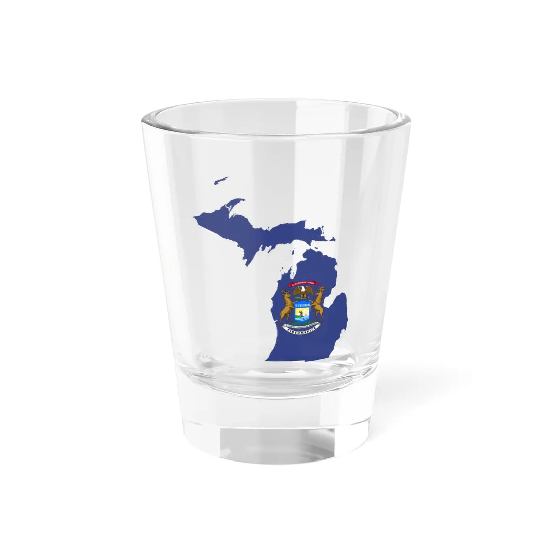 Flag map of Michigan (United States) Shot Glass 1.5oz 1.5oz - Go Mug Yourself