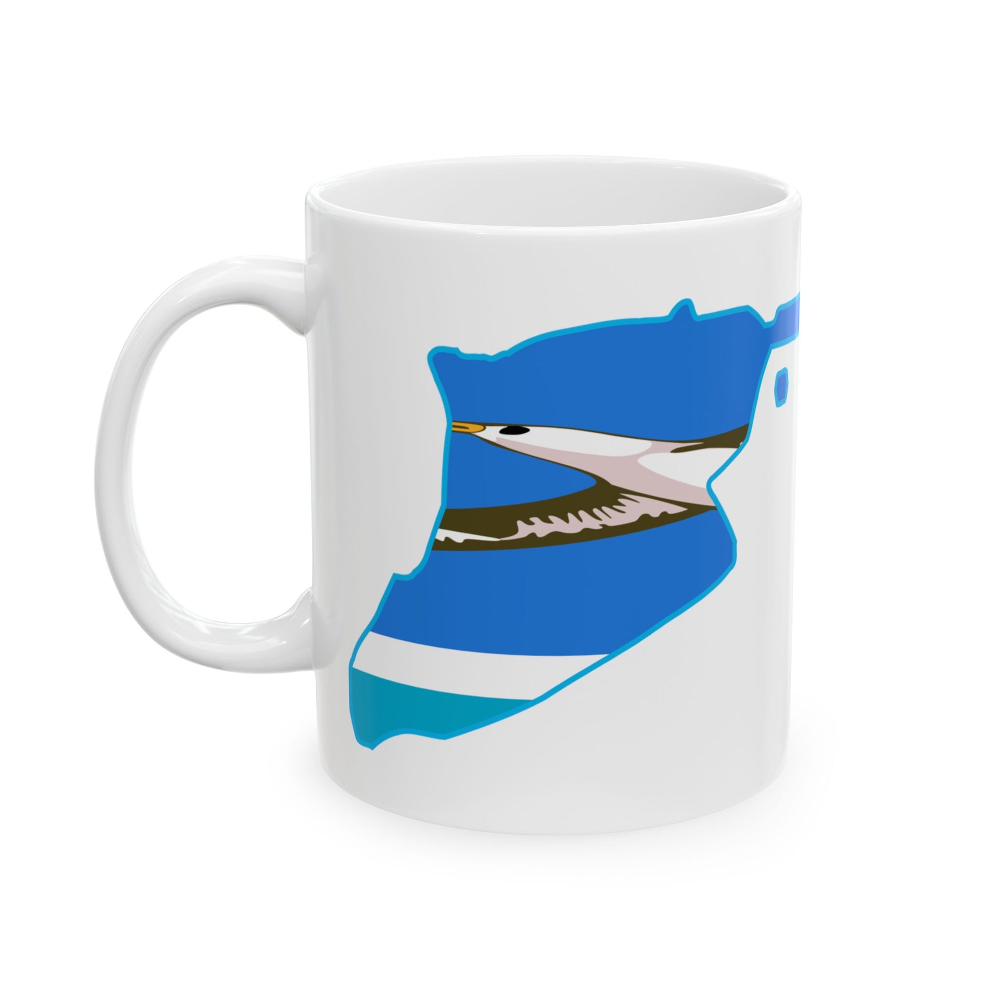 Flag map of Midway Atoll (United States) White Coffee Mug-Go Mug Yourself