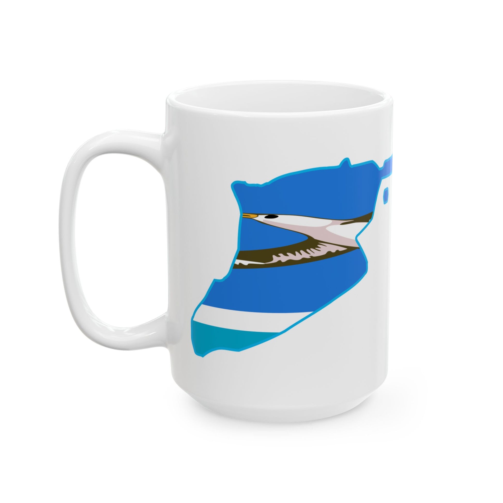 Flag map of Midway Atoll (United States) White Coffee Mug-Go Mug Yourself