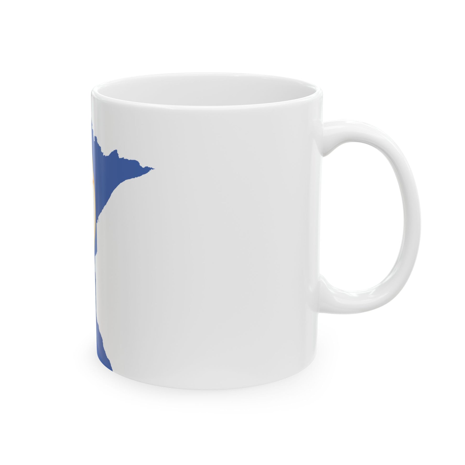 Flag map of Minnesota 1983-2024 (United States) White Coffee Mug-Go Mug Yourself