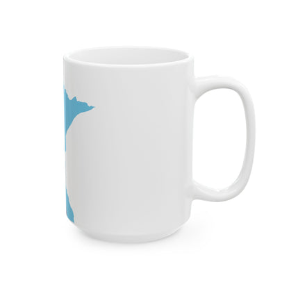 Flag map of Minnesota 2024 (United States) White Coffee Mug-Go Mug Yourself