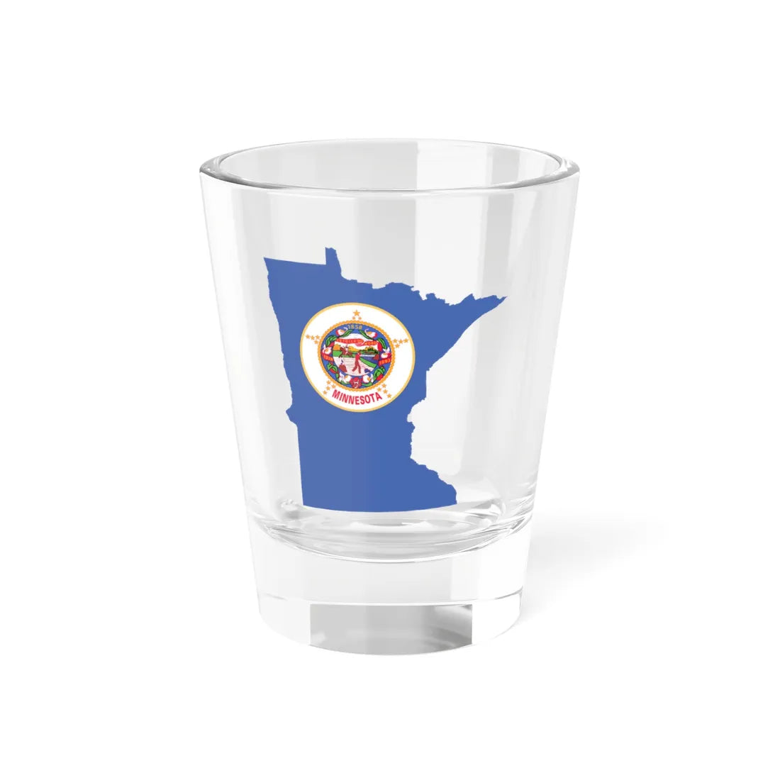 Flag-map of Minnesota alternative version (United States) Shot Glass 1.5oz 1.5oz - Go Mug Yourself