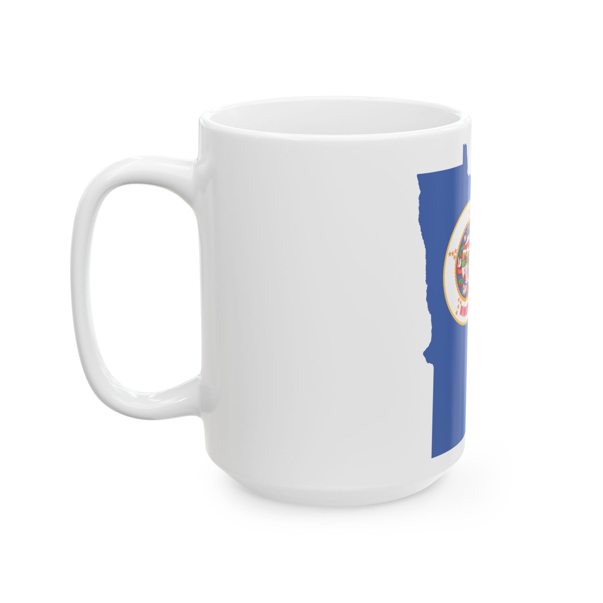 Flag-map of Minnesota alternative version (United States) White Coffee Mug-Go Mug Yourself