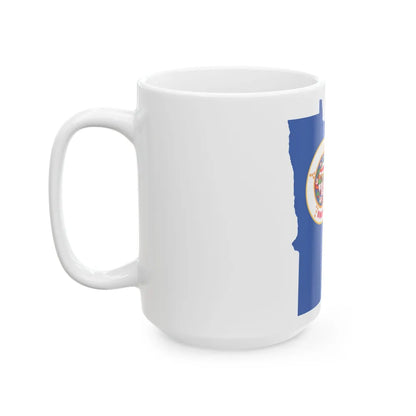 Flag-map of Minnesota alternative version (United States) White Coffee Mug - Go Mug Yourself
