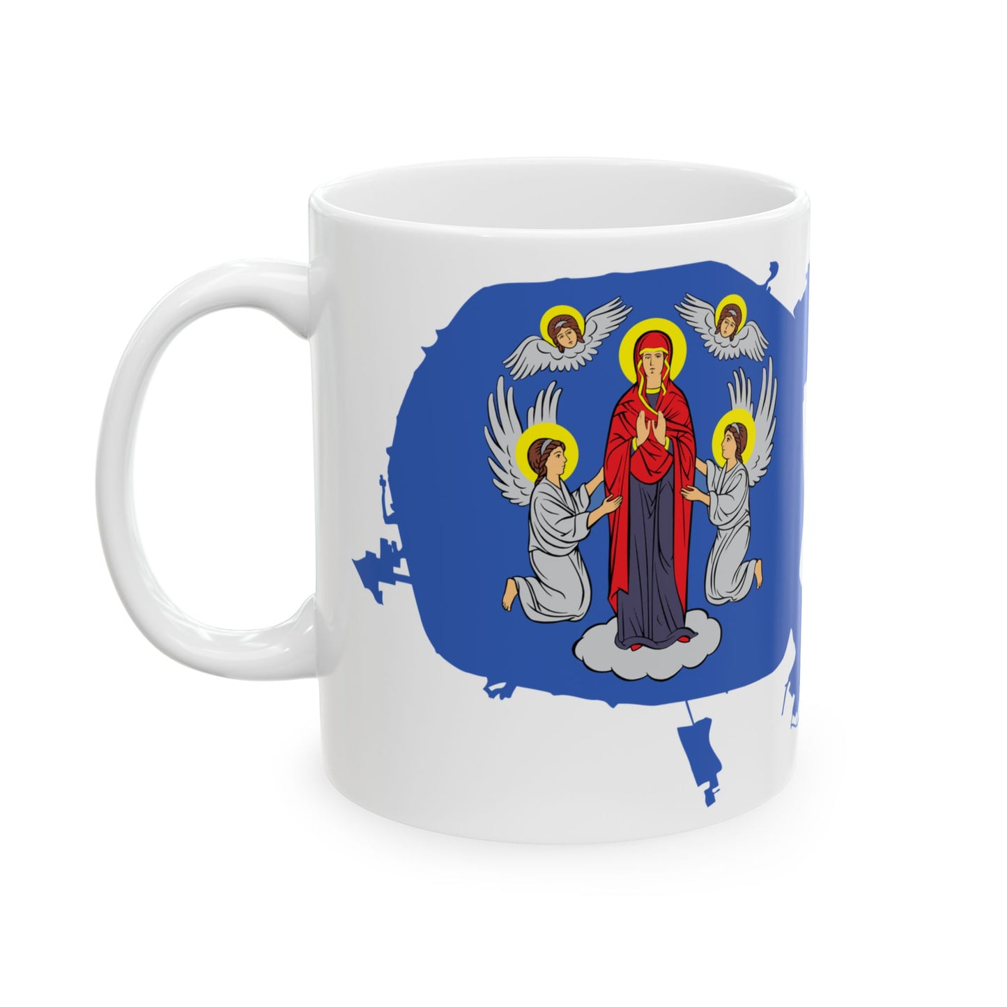 Flag-map of Minsk (Belarus) White Coffee Mug-Go Mug Yourself