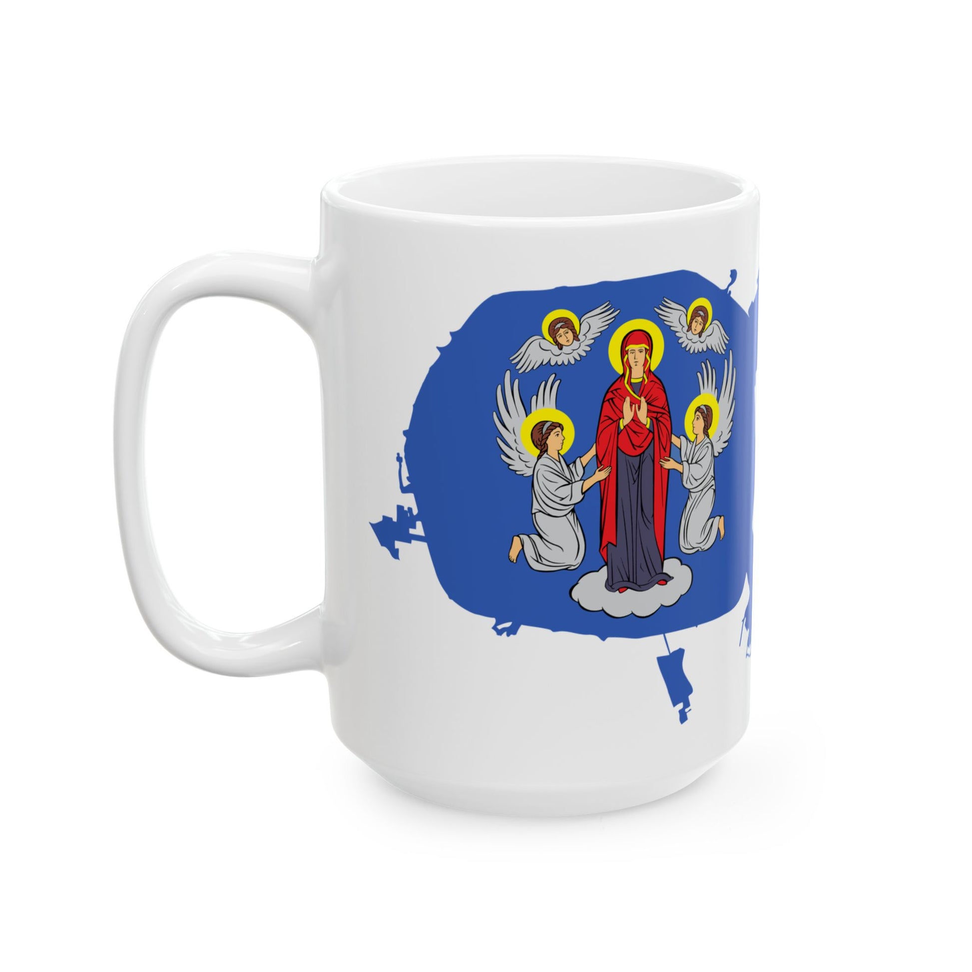 Flag-map of Minsk (Belarus) White Coffee Mug-Go Mug Yourself
