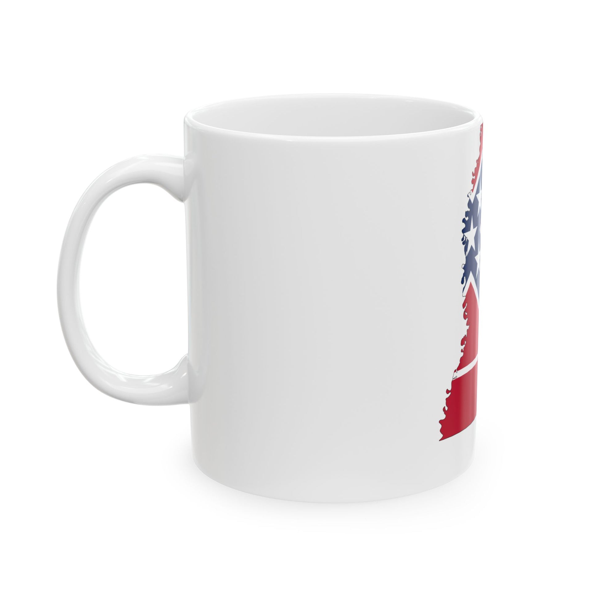 Flag map of Mississippi 1894-2020 (United States) White Coffee Mug-Go Mug Yourself