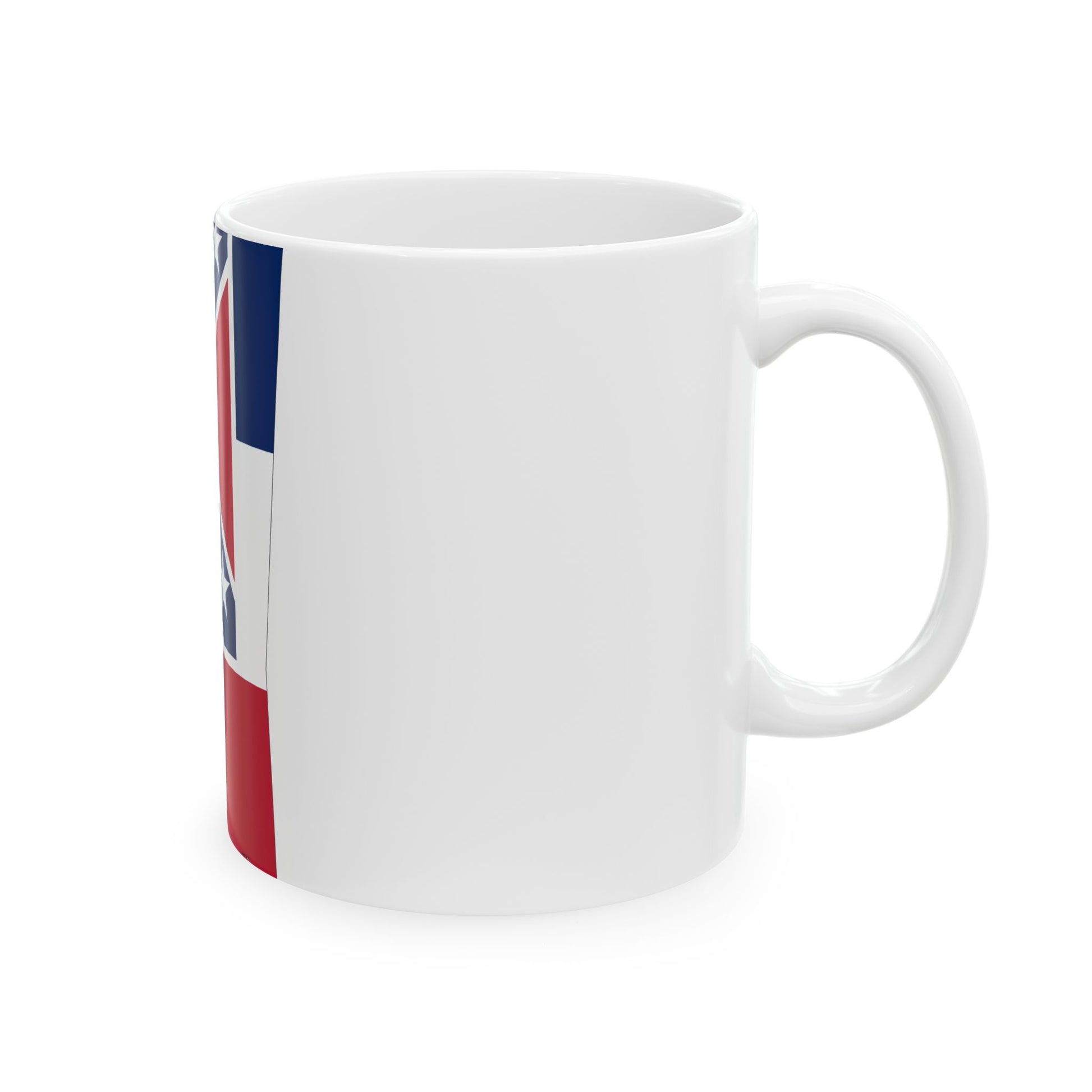 Flag map of Mississippi 1894-2020 (United States) White Coffee Mug-Go Mug Yourself
