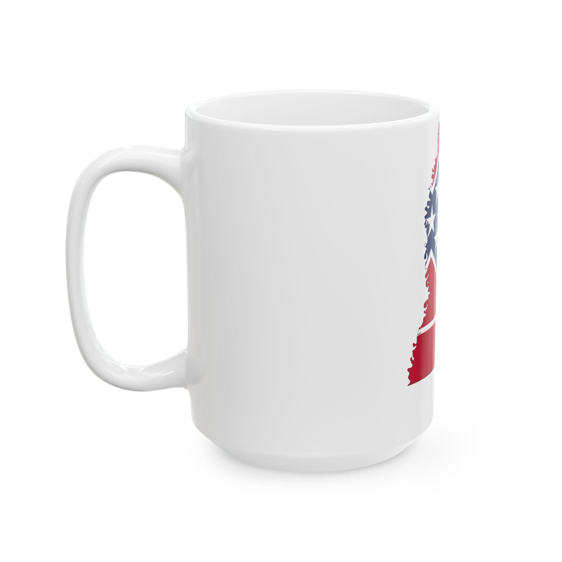Flag map of Mississippi 1894-2020 (United States) White Coffee Mug-Go Mug Yourself