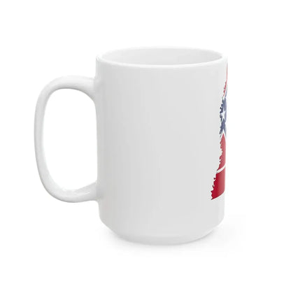 Flag map of Mississippi 1894-2020 (United States) White Coffee Mug - Go Mug Yourself