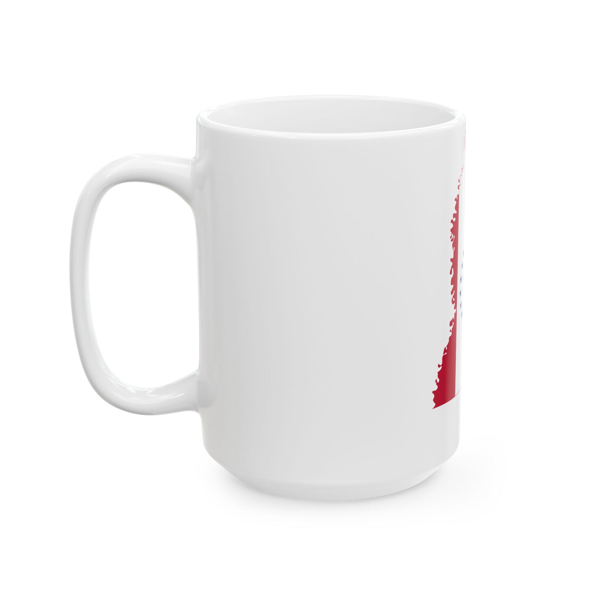 Flag map of Mississippi Hospitality Flag (United States) White Coffee Mug-Go Mug Yourself