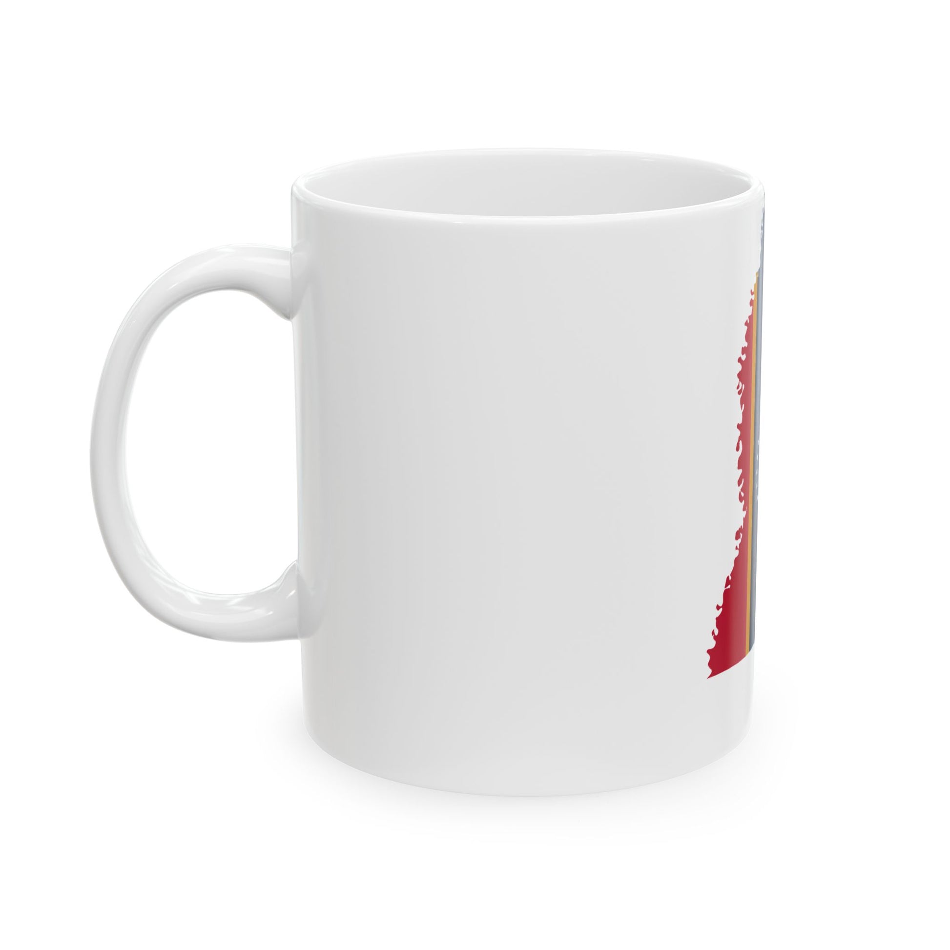 Flag map of Mississippi (United States) White Coffee Mug-Go Mug Yourself