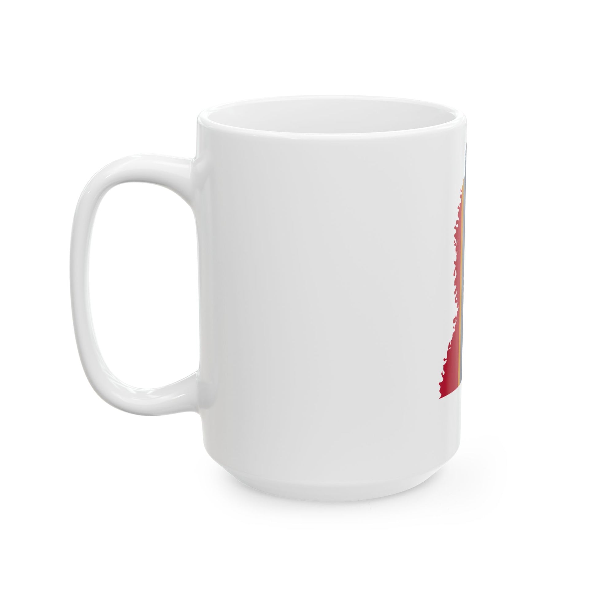 Flag map of Mississippi (United States) White Coffee Mug-Go Mug Yourself