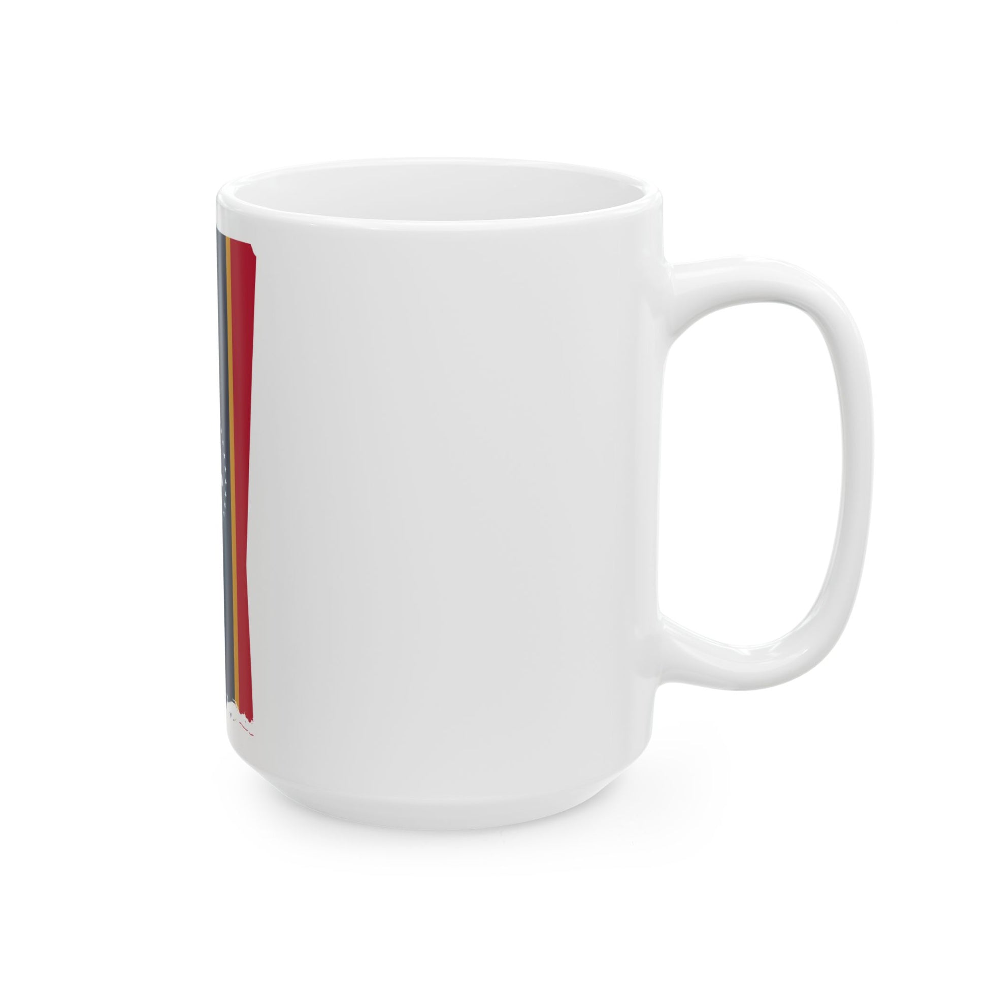 Flag map of Mississippi (United States) White Coffee Mug-Go Mug Yourself