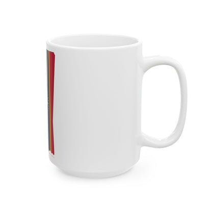 Flag map of Mississippi (United States) White Coffee Mug-Go Mug Yourself