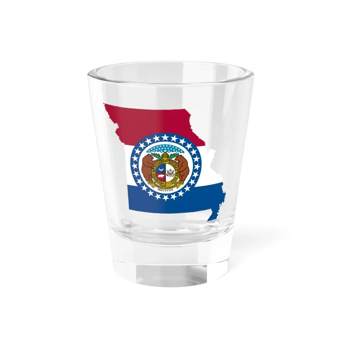 Flag-map of Missouri (United States) Shot Glass 1.5oz 1.5oz - Go Mug Yourself