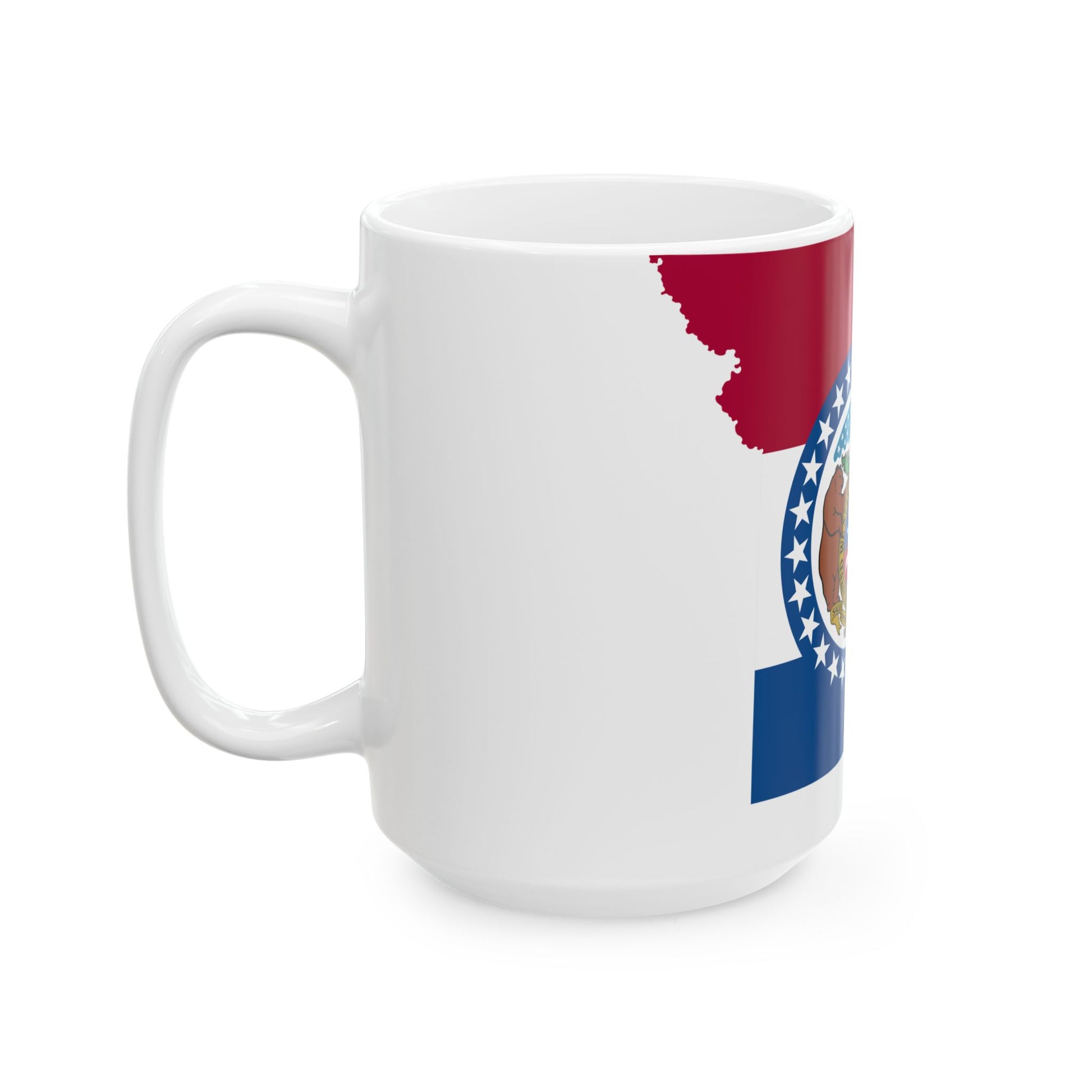 Flag-map of Missouri (United States) White Coffee Mug-Go Mug Yourself