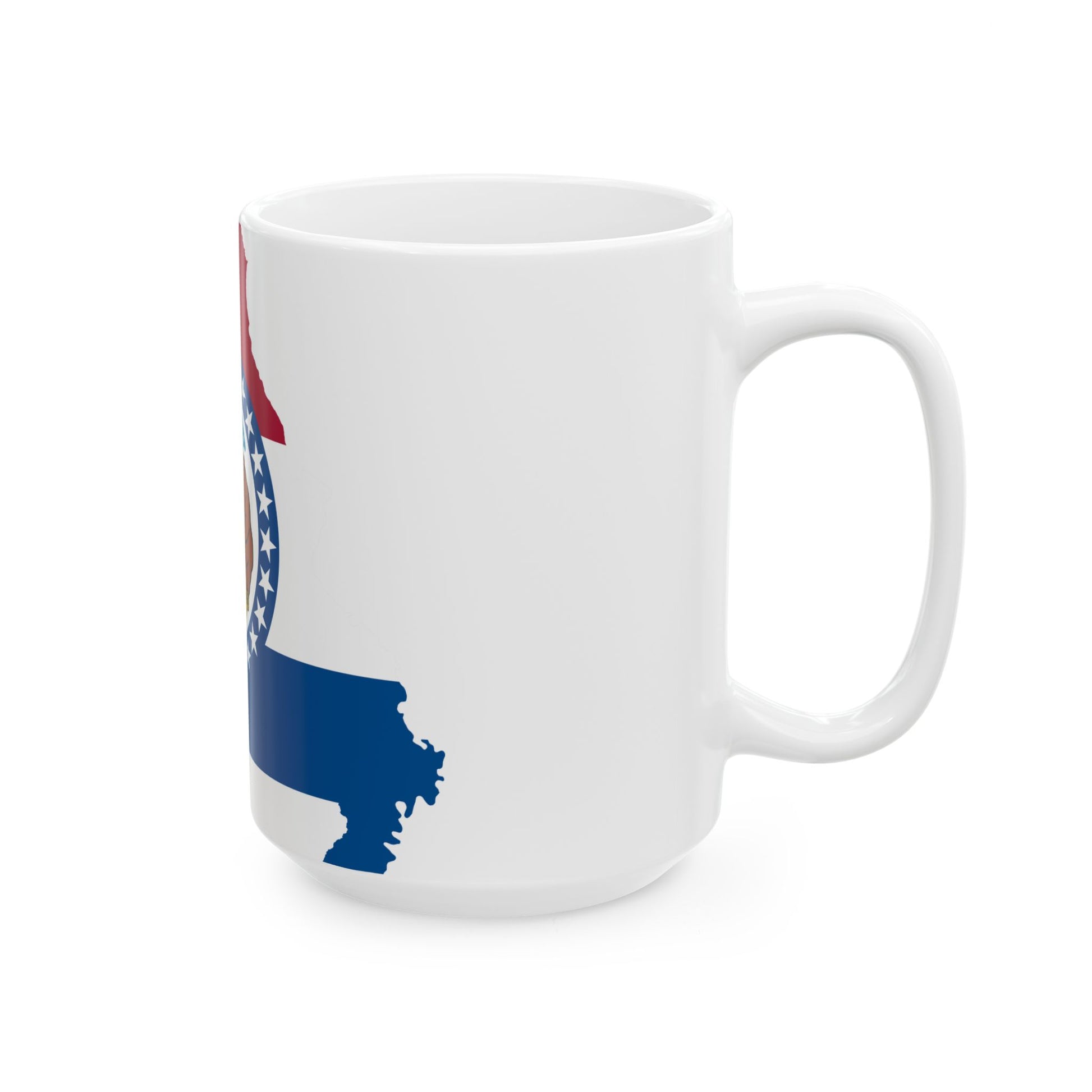 Flag-map of Missouri (United States) White Coffee Mug-Go Mug Yourself