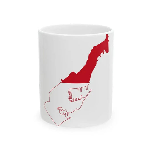 Flag map of Monaco (Monaco) White Coffee Mug 11oz - Go Mug Yourself