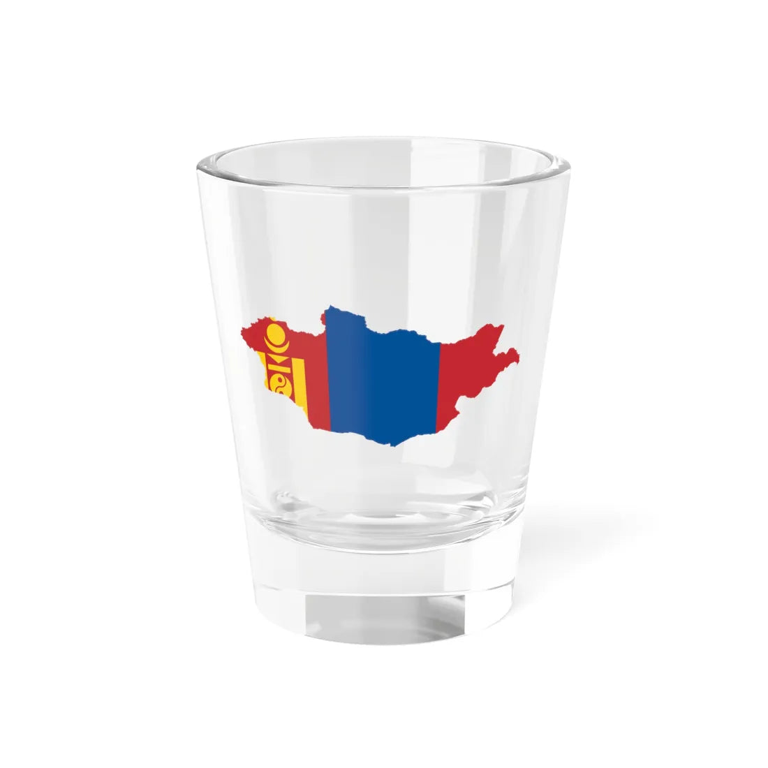 Flag-map of Mongolia (Mongolia) Shot Glass 1.5oz 1.5oz - Go Mug Yourself